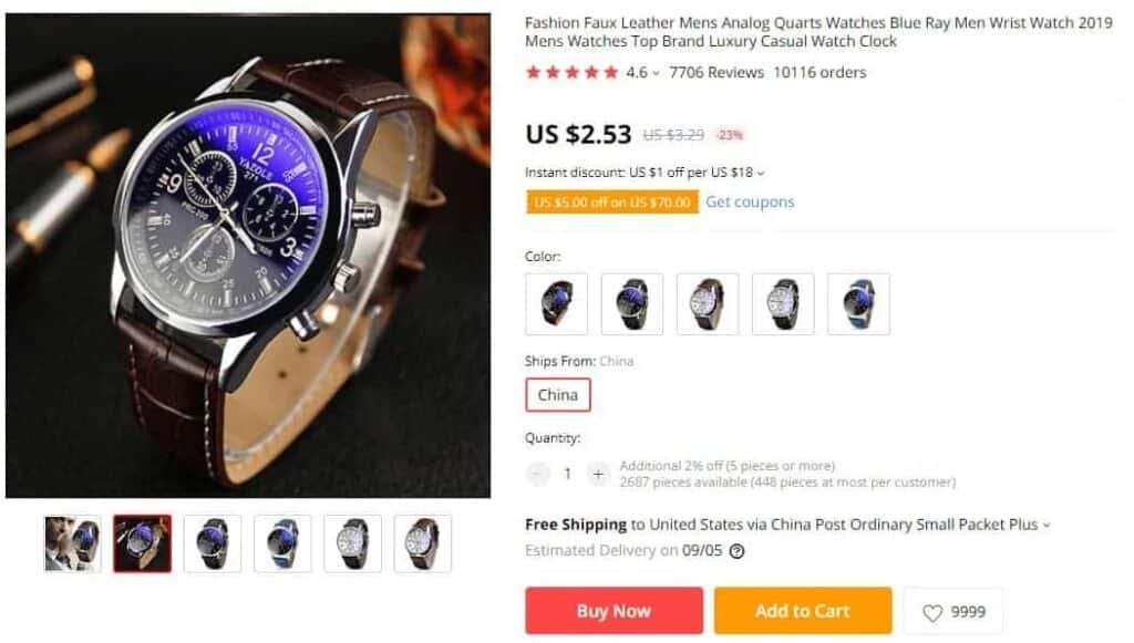 Dropship watch suppliers hot sale