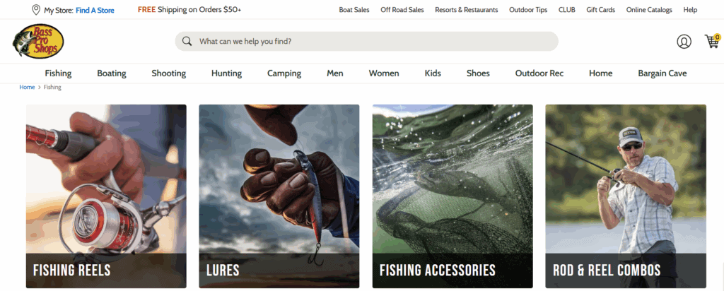 Fishing store example