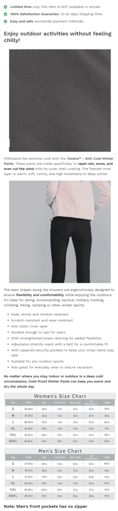 product description example from dropshipping store: Deal Marina