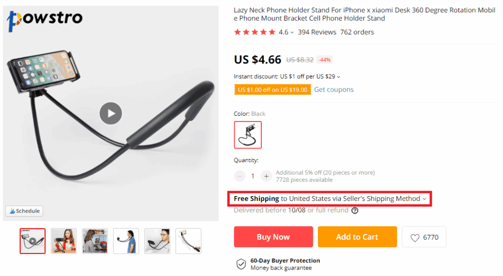 How to find the shipping time on AliExpress