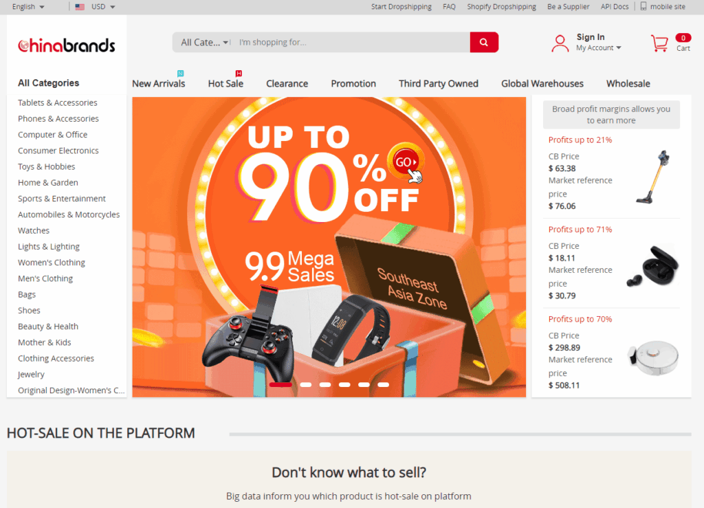 Dropshipping with AliExpress Alternatives: Chinabrands