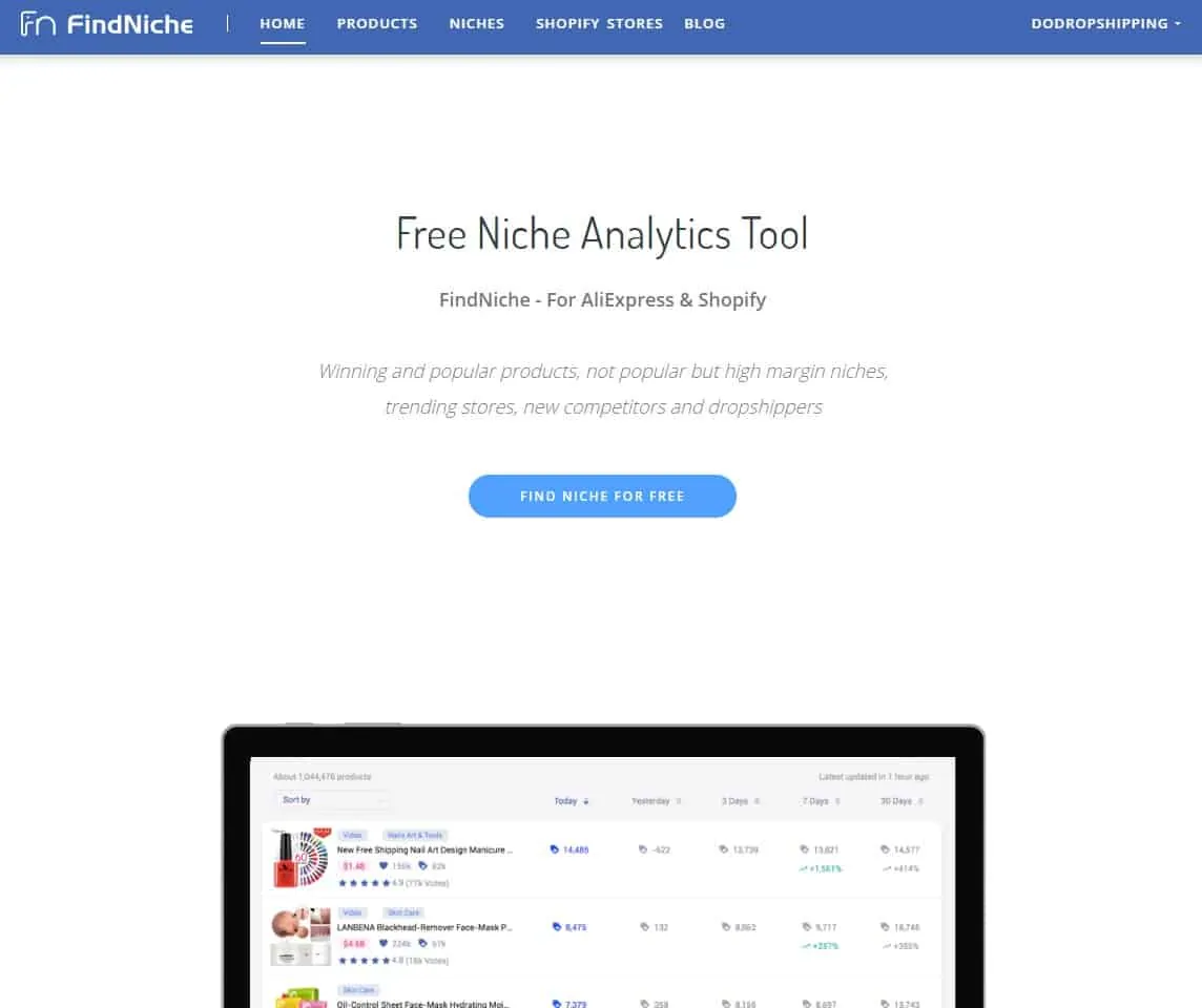 Best Dropshipping Product Research Tools: FindNiche