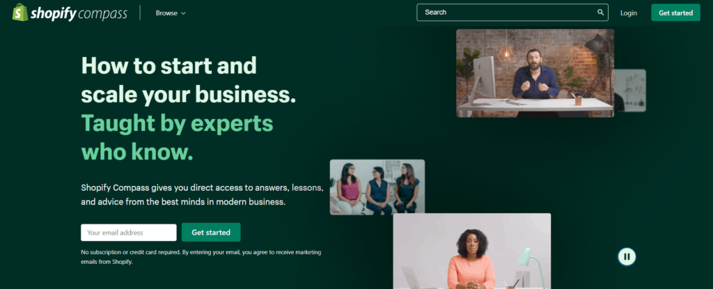Free Ecommerce Courses: Shopify Compass