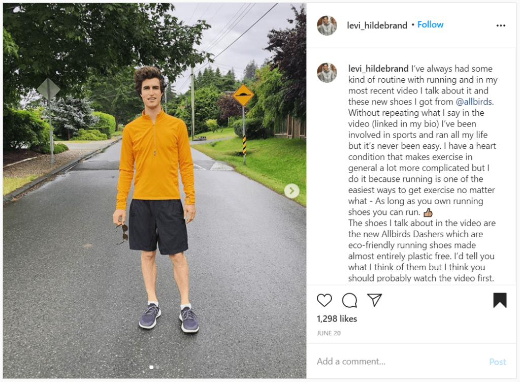 allbirds instagram shoutout examples