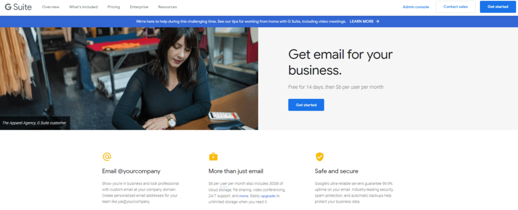 Using Gsuite to get a paid business email address for your Ecommerce store