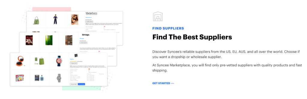 Explanation from Syncee on how you can find the best suppliers with them