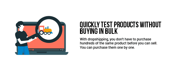 Quickly test products without buying in bulk