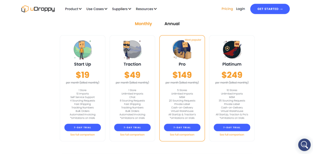 uDroppy pricing