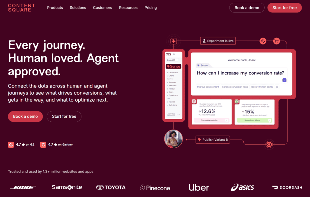 Homepage of Contentsquare