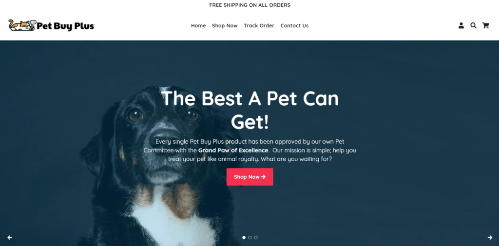 Pet Buy Plus AliExpress dropshipping store example