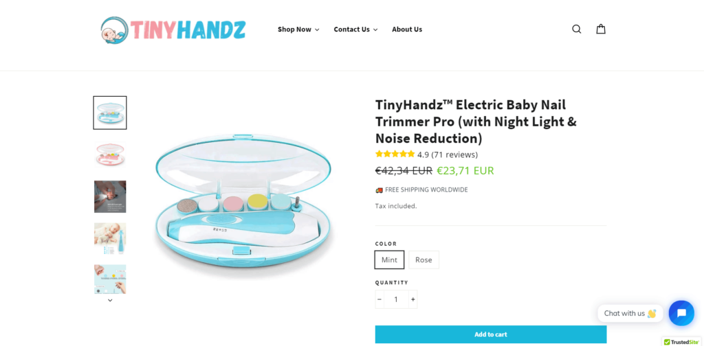 Ejemplo de producto TinyHandz