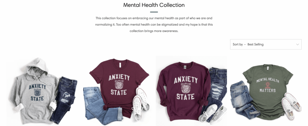 mental health support apparel