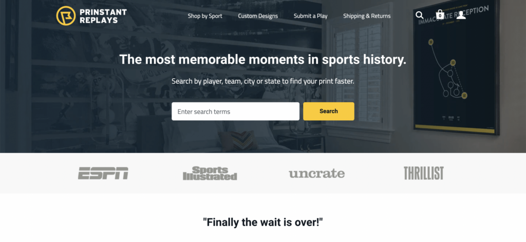 printstant replays homepage
