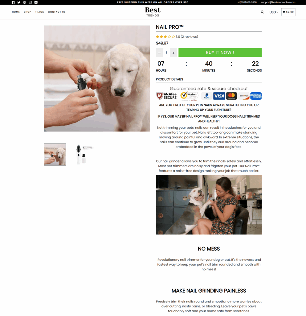General dropshipping store product descripiton example