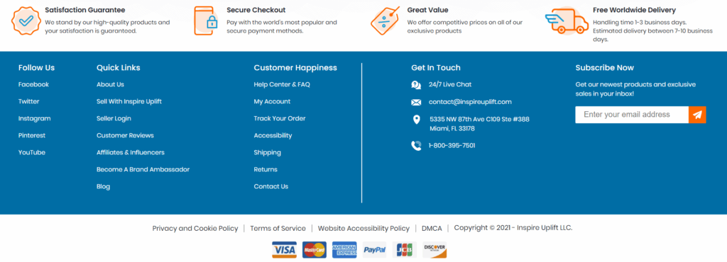 Inspire Uplift footer