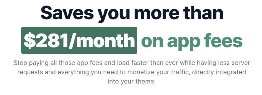 Saved monthly fees with the Booster Theme