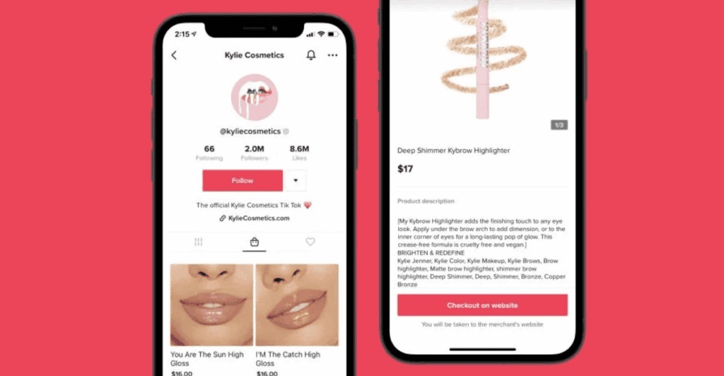 TikTok ecommerce shop page