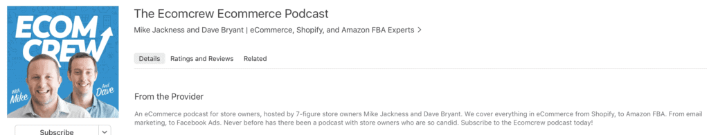 The Ecomcrew Ecommerce Podcast