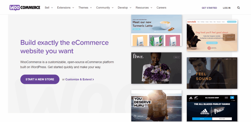 الصفحة الرئيسية لـ WooCommerce