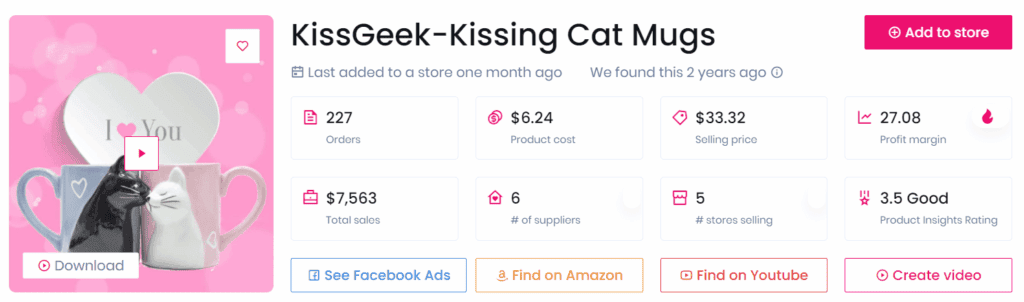 Kissing cat mugs - Valentine product examples