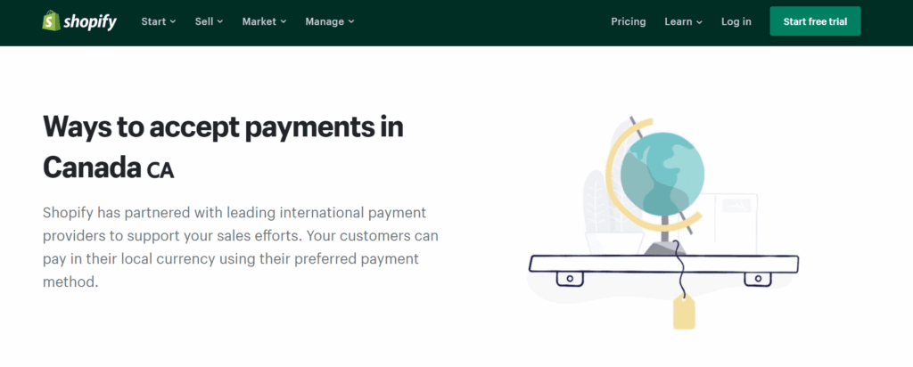Ways to accept payments for a dropshipping store in Canada