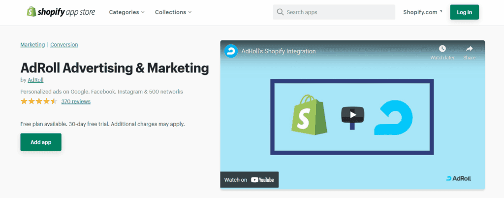 AdRoll Shopify app