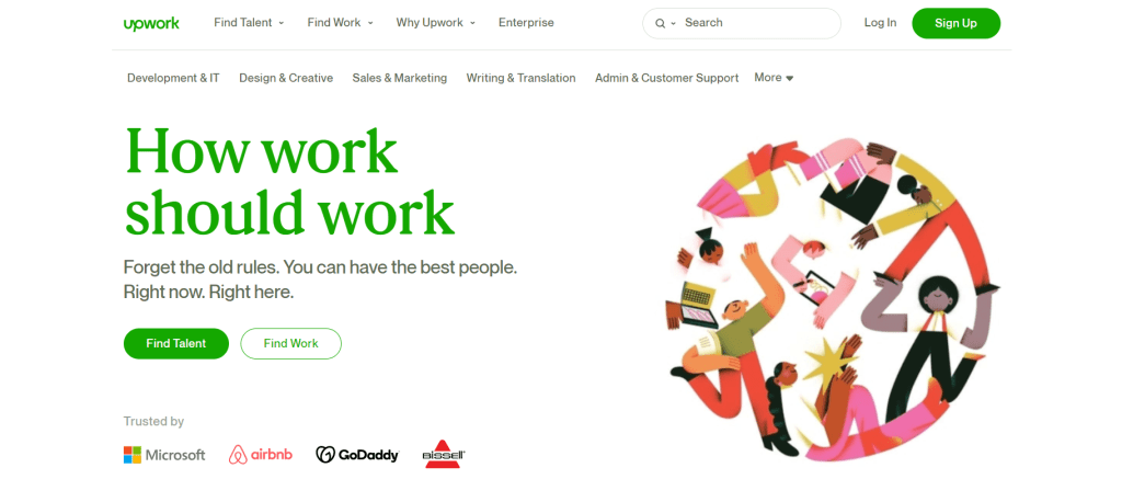 Home page of Upwork