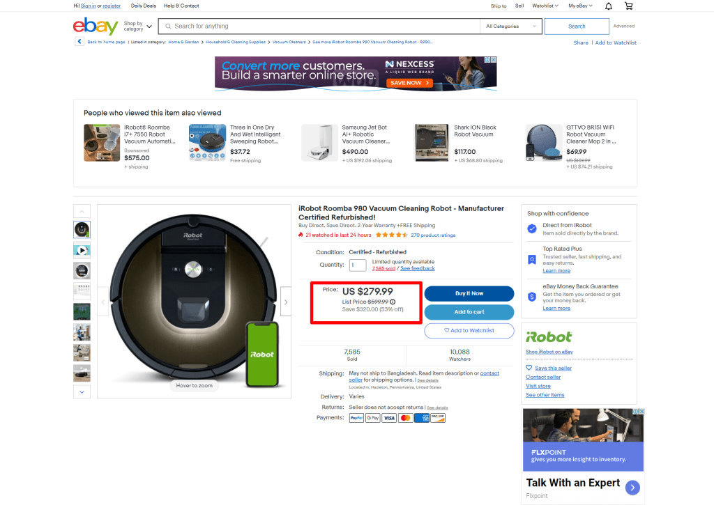 eBay product page