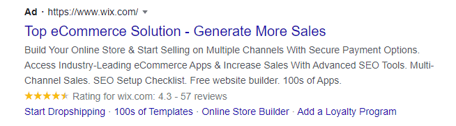 Wix Google Ads Example