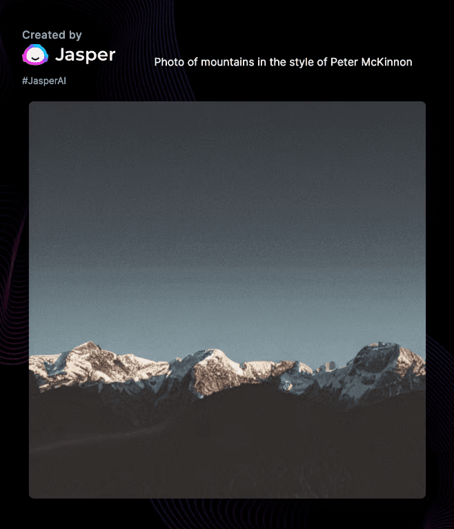 Jasper Art image example mountains