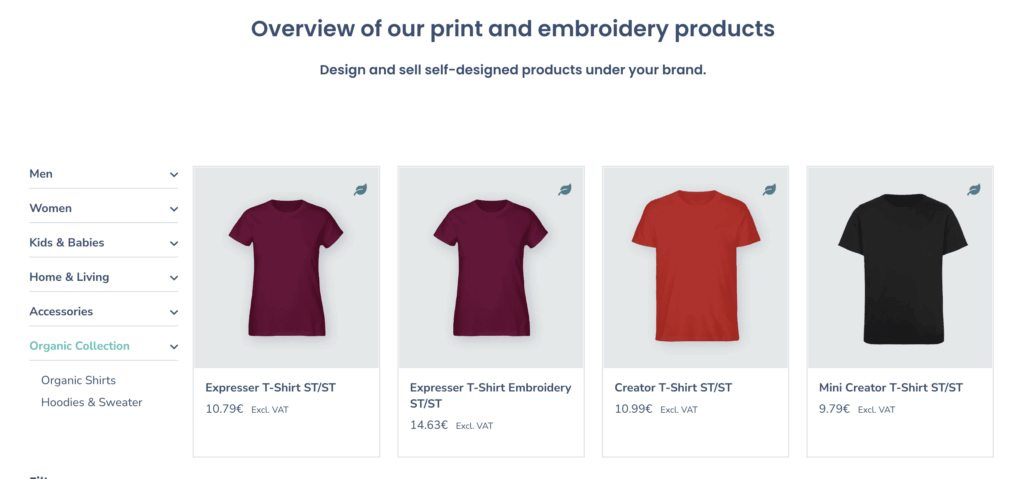 Eco-friendly and ethical Print on Demand with organic textiles - TPOP