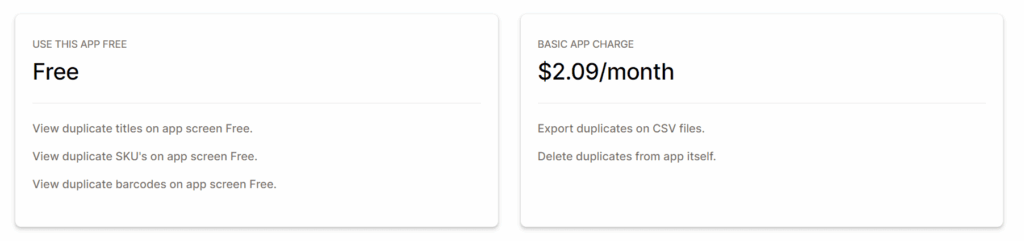 Duplicate Finder pricing