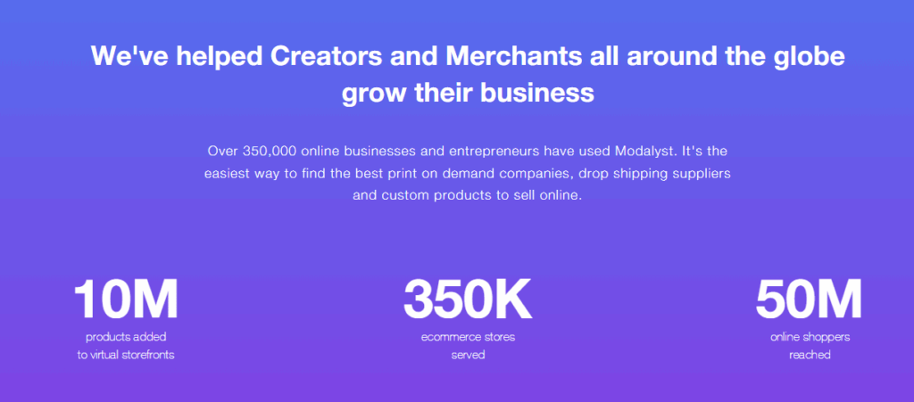 Statistics of Modalyst