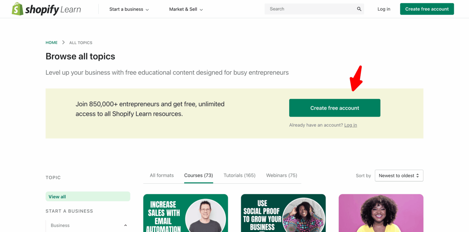 Shopify Learn: The 15 Best Free Online Ecommerce Courses