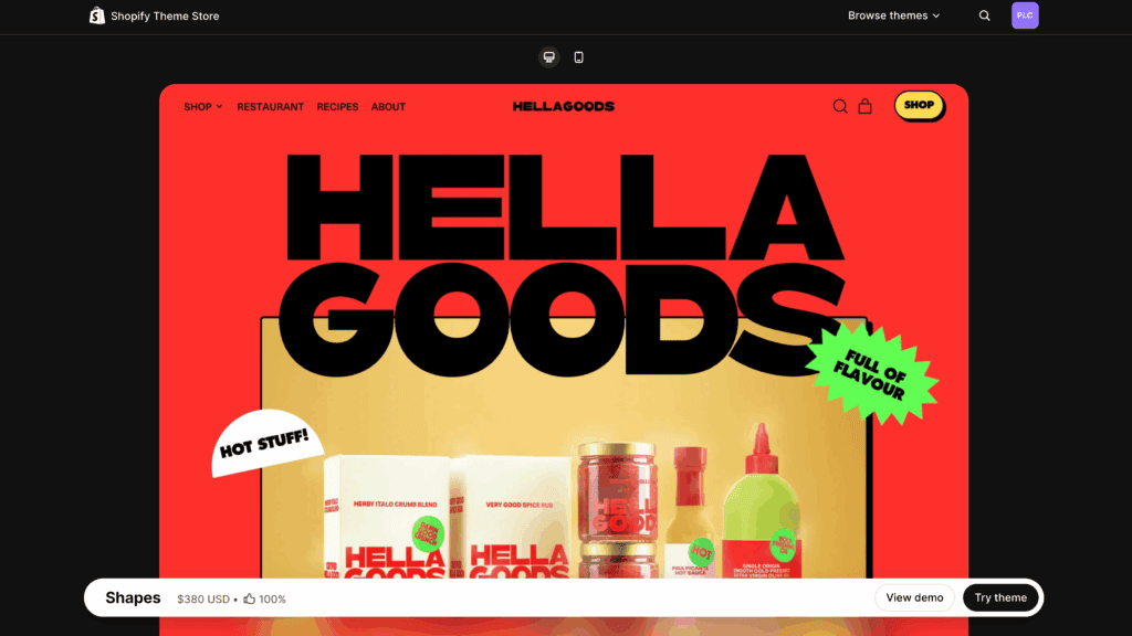 Shapes Shopify theme