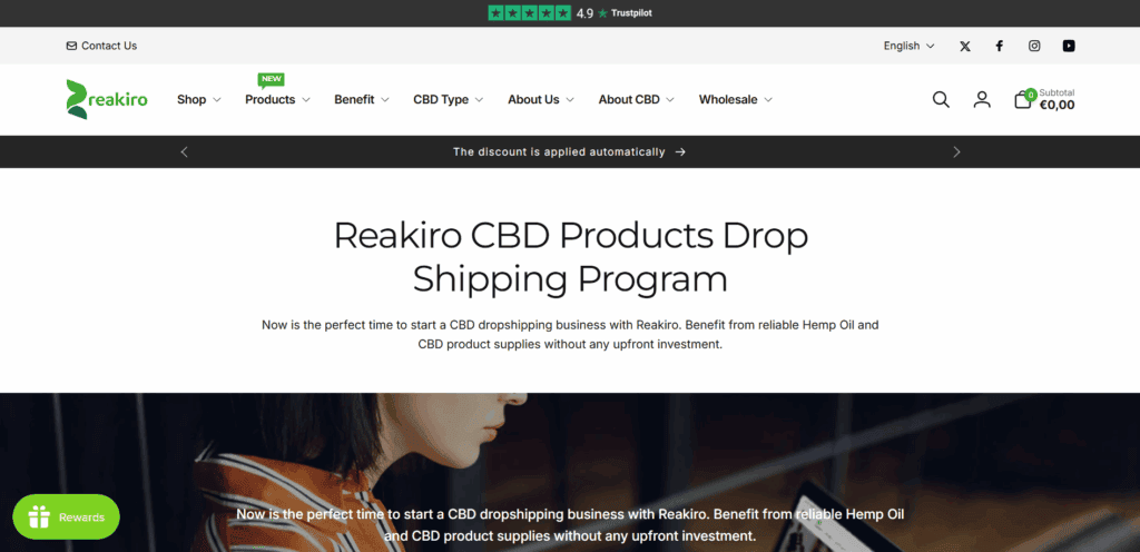 CBD Reakiro homepage