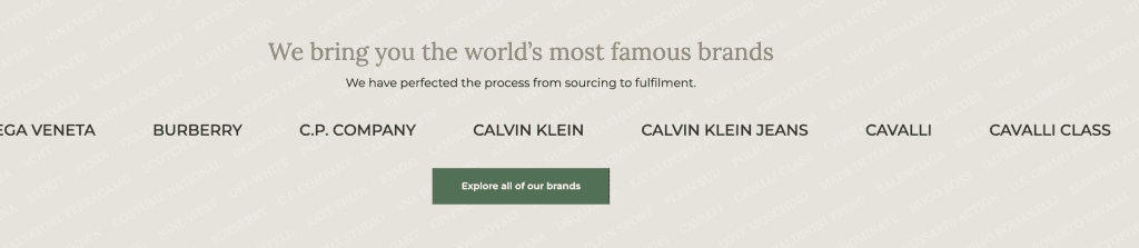 Available brands of BrandsGateway