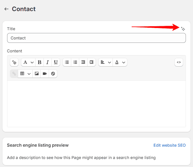 Generate text icon for page title