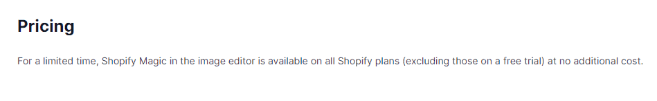 Shopify image editor cost