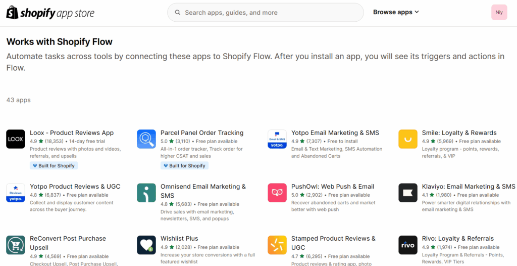 Shopify Flow apps