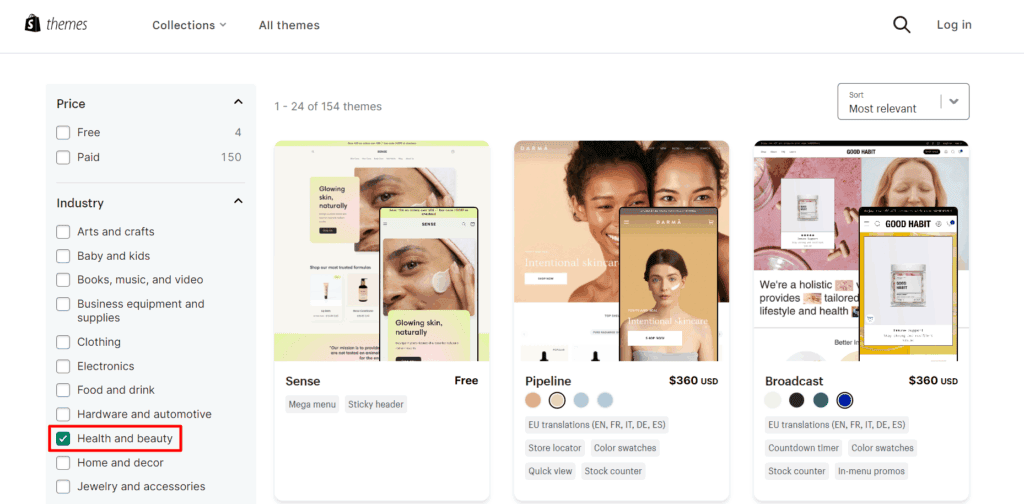 Shopify Health and beauty themes