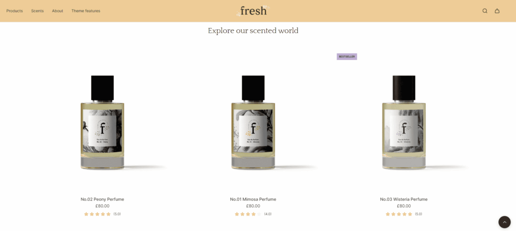 Shopify Fresh theme preview