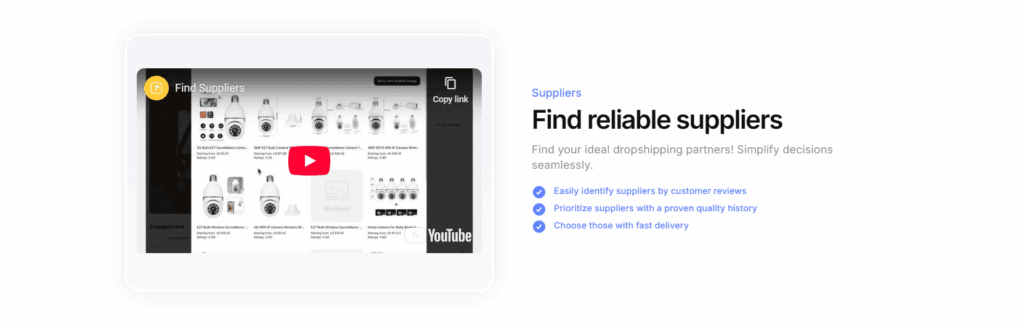 Find reliable suppliers using Minea