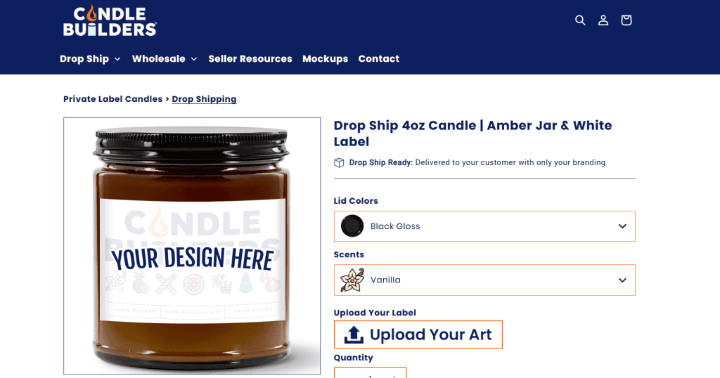 Candle Builders product page example