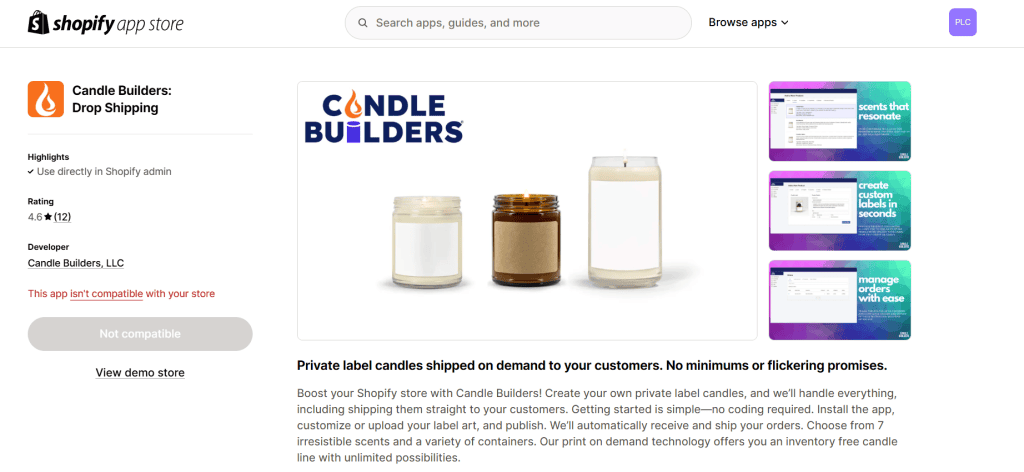 Candle Builders Shopify app