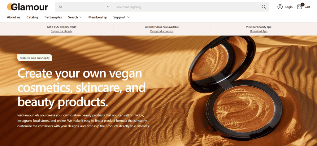 viaGlamour homepage