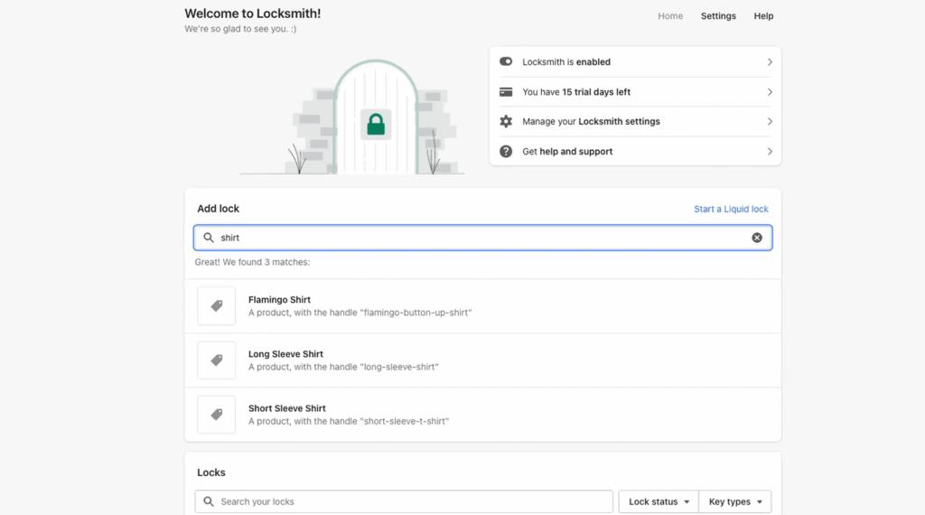 Locksmith feature