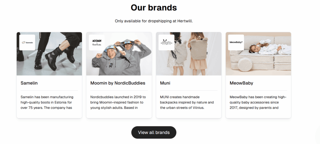 Hertwill our brands