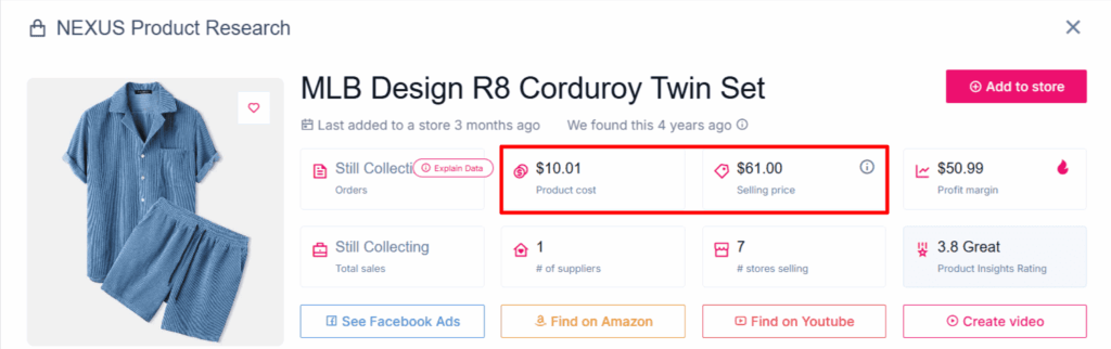 Sell The Trend high-margin product example