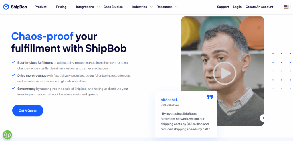 Shipbob homepage